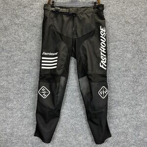 Fasthouse Carbon Pants Mens 30 Black Moto MX Track Racing Adjustable Belted